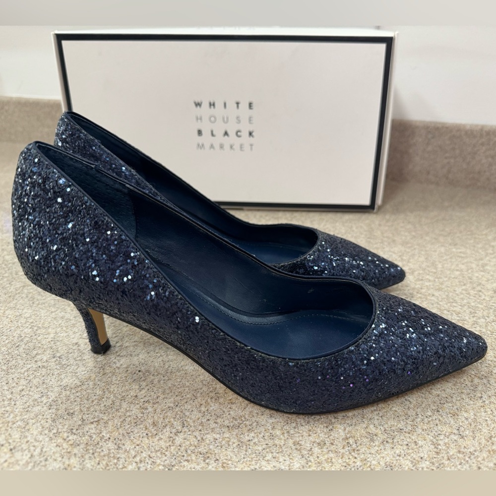 White House black market phoebe officer Blue heels